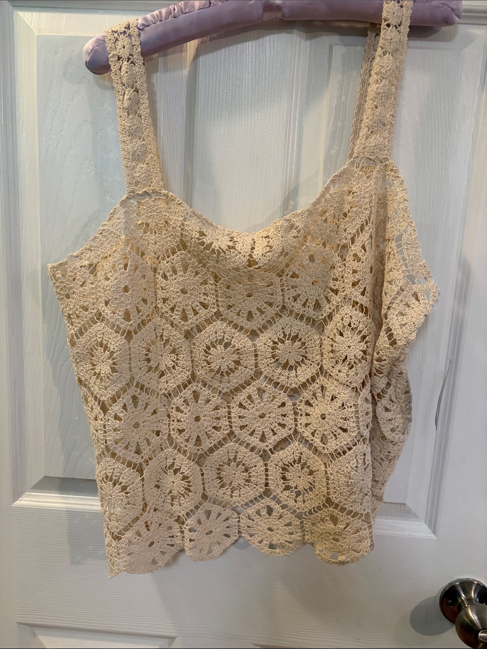 torrid Crochet Lace Camisole in Beige